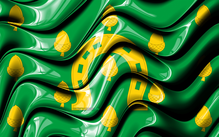 Rutland bandera, 4k, los Condados de Inglaterra, distritos administrativos, la Bandera de Rutland, arte 3D, Rutland, ingl&#233;s condados, Rutland 3D de la bandera, Inglaterra, Reino Unido, Europa