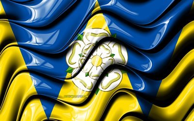 West Yorkshire flag, 4k, Counties of England, administrative districts, Flag of West Yorkshire, 3D art, West Yorkshire, english counties, West Yorkshire 3D flag, England, United Kingdom, Europe