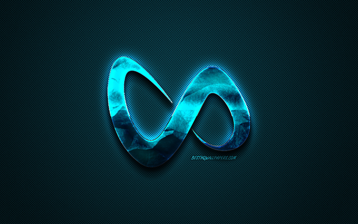DJ Snake logo, mavi yaratıcı logo, Fransız DJ, DJ Yılan amblemi, mavi karbon fiber doku, yaratıcı sanat, DJ Snake, William Sami Etienne Grigahcine
