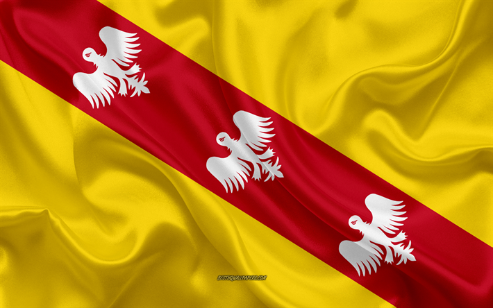 Flag of Duchy of Lorraine, 4k, French region, silk flag, regions of France, silk texture, Duchy of Lorraine flag, creative art, Duchy of Lorraine, France