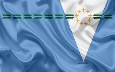 Flag of Formosa 4k, silk flag, province of Argentina, silk texture, Formosa flag, creative art, Formosa, Argentina