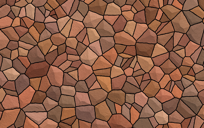 stein-mosaik-textur, braun, stein, hintergrund, mosaik, kunst -, stein-textur