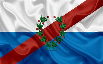 flagge von la rioja, 4k, eine seidene fahne, einer provinz in argentinien, seide textur, die rioja flagge, kreative kunst, la rioja, argentinien