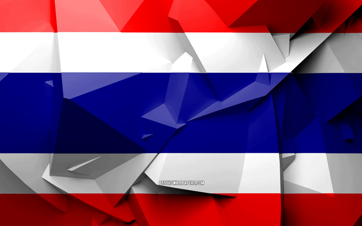 Download wallpapers 4k, Flag of Thailand, geometric art, Asian countries, Thai  flag, creative, Thailand, Asia, Thailand 3D flag, national symbols for  desktop free. Pictures for desktop free