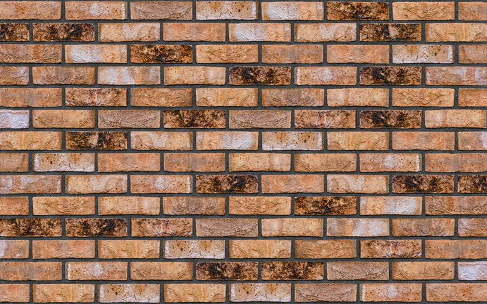 muro di mattoni marrone, primo piano, mattoni identici, mattoni marroni, trame di mattoni, muro di mattoni, sfondo mattoni, sfondo in pietra marrone, mattoni, sfondo mattoni marroni