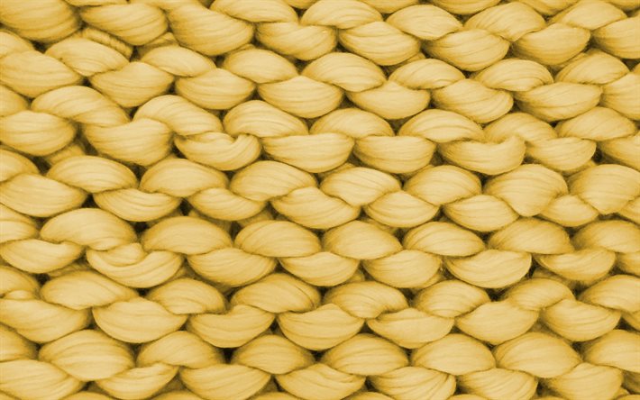 texture de corde jaune, texture tricot&#233;e jaune, fond tricot&#233; jaune, texture de corde, texture de fil jaune