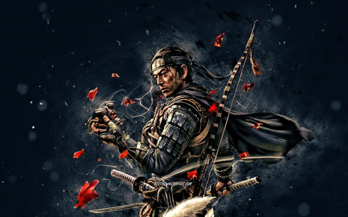 Wallpaper ID 559094  Jin Sakai screen shot Ghost of Tsushima samurai  4K free download