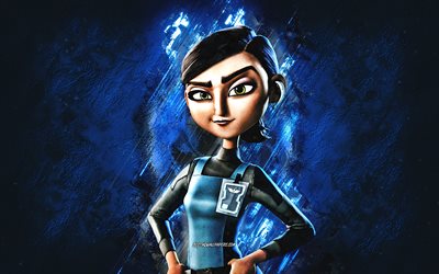 Marcy Kappel, blue stone background, Marcy Kappel art, Spies in Disguise, Disney characters, Marcy Kappel character, grunge art