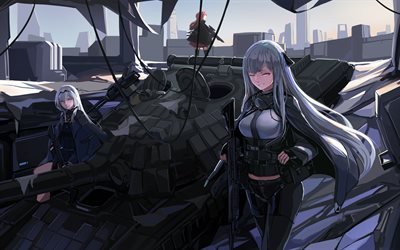 AN-94б AK-12, AR15, art, manga, Girls Frontline