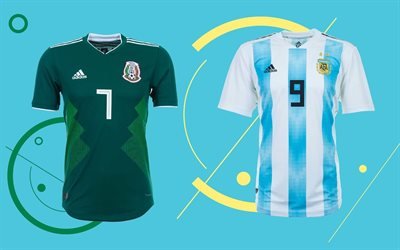 Mexico vs Argentina, football, art, 2018 FIFA World Cup, Russia 2018, T-shirts