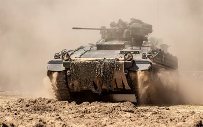 Marder, German infantry fighting vehicle, modern armored vehicles, desert, Bundeswehr, German army, Rheinmetall AG