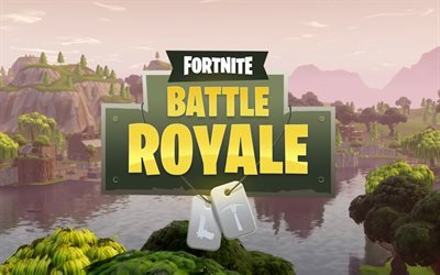 Fortnite Battle Royale, logo, 2018 jogos, cartaz, Fortnite