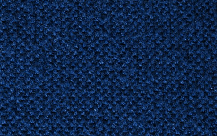 azul escuro malha texturas, macro, l&#227; de texturas, azul escuro malha de fundo, close-up, azul escuro fundos, malha texturas, tecido de texturas