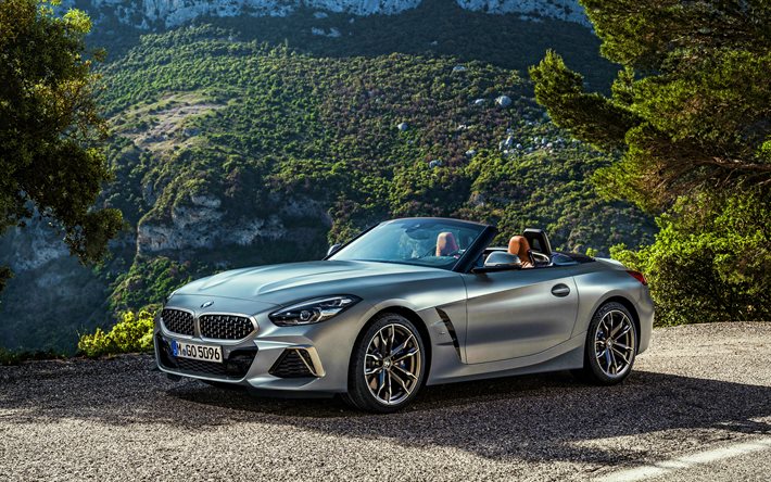 BMW Z4, 4k, G29, route 2020 pour les voitures, supercars, gris z4, 2020 BMW Z4, voitures allemandes, HDR, BMW