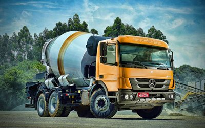 Mercedes-Benz Atego 2730, betoniera, 2017 camion -, BR-spec, trasporto di carica, Liebherr Betoneira, HDR, Mercedes-Benz Atego, LKW, camion, Mercedes