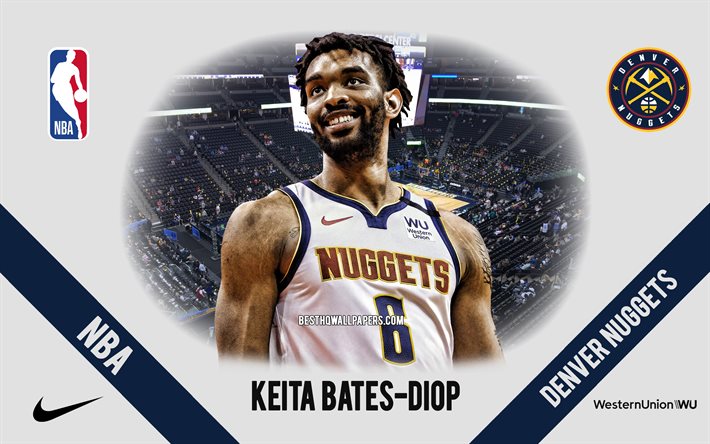 Keita Bates-Diop, Denver Nuggets, Giocatore di Basket Americano, NBA, ritratto, stati UNITI, basket, Pepsi Center, Denver Nuggets logo