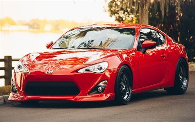 Scion FR-S, 2018, red sports coupe, tuning FR-S, Japanese sports cars, 3 Piece Forged, RSV Forged Wheels, Scion, Toyota GT86