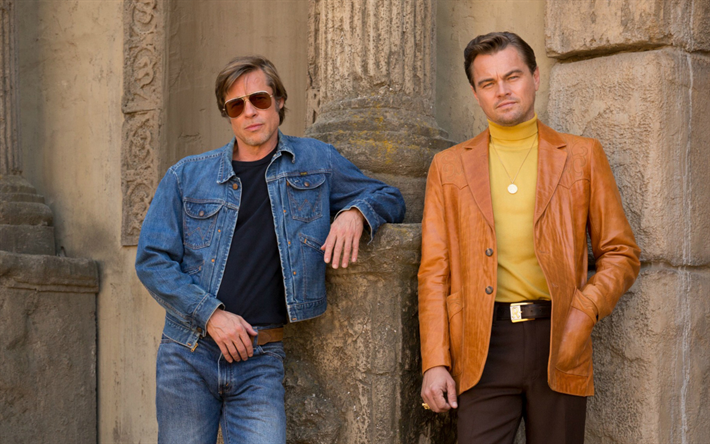 rick dalton, cliff booth, once upon a time in hollywood, 2019 film, brad pitt, leonardo dicaprio