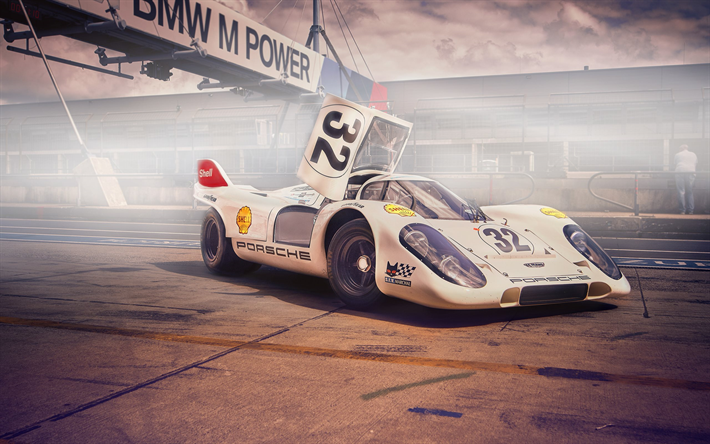 Porsche 917, carreras de coches, coup&#233; deportivo, pista de carreras, alem&#225;n de autom&#243;viles deportivos, Porsche