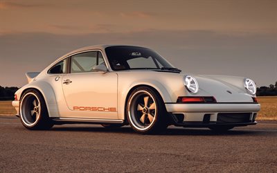 Şarkıcı DL, 2018, Porsche 911, beyaz spor coupe, tuning, Alman spor otomobil, Porsche
