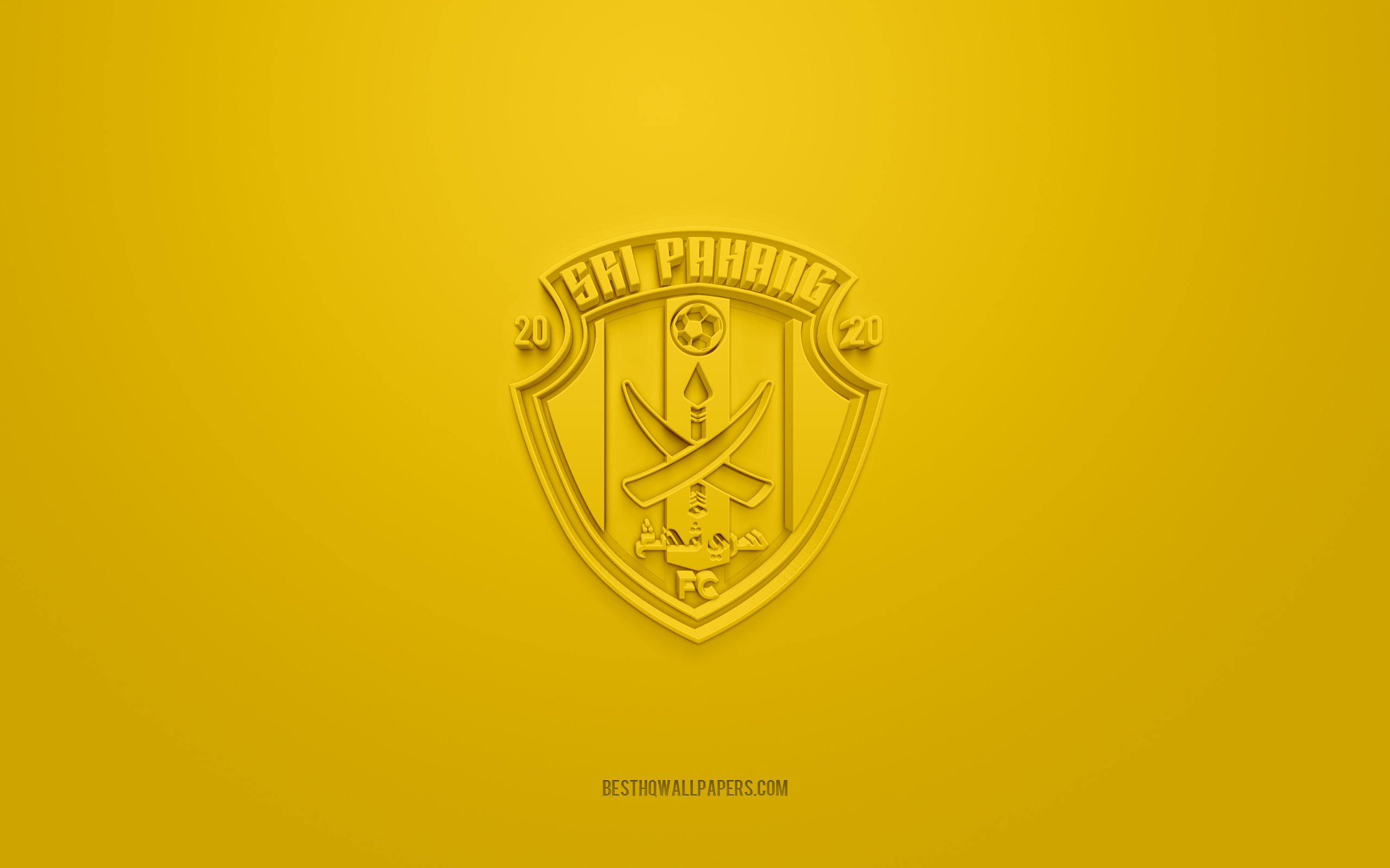Футбол шри ланка. Sri Pahang f.c.. Porsche name logo on Yellow background.