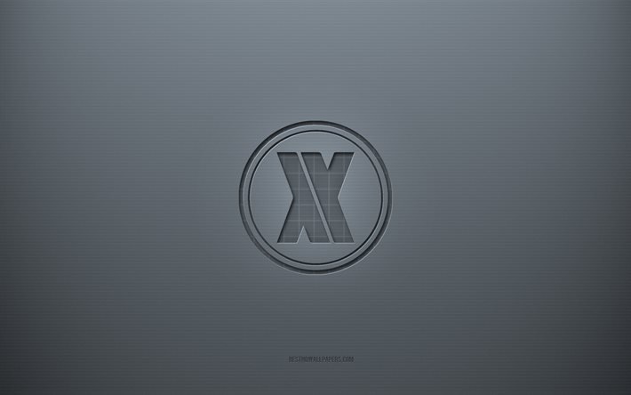 Logo Blasterjaxx, sfondo creativo grigio, emblema Blasterjaxx, struttura di carta grigia, Blasterjaxx, sfondo grigio, logo 3d Blasterjaxx
