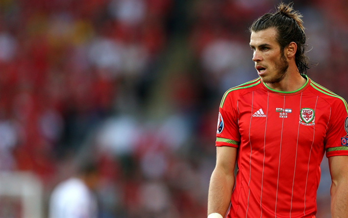 Gareth Bale, Welsh footballer, portrait, Wales, national team, football