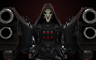 Reaper, 4k, guns, warrior, Overwatch