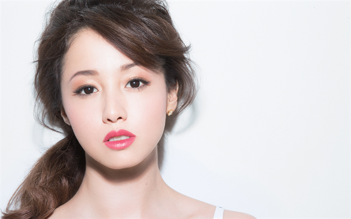 Erika Sawajiri, Portrait, Japanese actress, beautiful Japanese woman, make-up