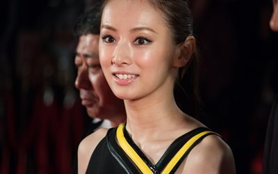 Keiko Kitagawa, Japanese actress, 4k, portrait, smile, beautiful Japanese woman