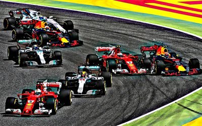 Formula 1, HDR, Daniel Ricciardo, Max Verstappen, Kimi Raikkonen, Valtteri Bottas, Lewis Hamilton, Sebastian Vettel, Felipe Massa, F1