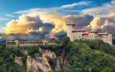 Angera, fortress, Varese, Lombardy, Italy, Europe