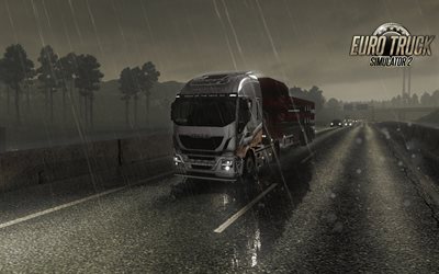Euro Truck Simulator 2, truck simulator, transporter, Iveco Stralis