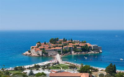 A Ba&#237;a De Kotor, resort, ver&#227;o, Mar Adri&#225;tico, Montenegro, costa, praias, Sujo, Mar Mediterr&#226;neo