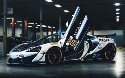 4k, McLaren 570s GT4, racing cars, 2018 cars, spotscars, tuning, supercars, McLaren