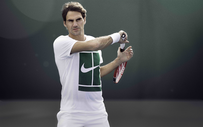 4k, Roger Federer, en 2018, los jugadores de tenis, ATP, estrellas del tenis, partido, pista de tenis