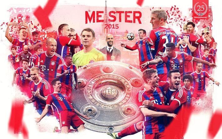 Le Bayern Munich, Bundesliga, Allemagne, Manuel Neuer, Josep Guardiola, Franck Ribery, Robben
