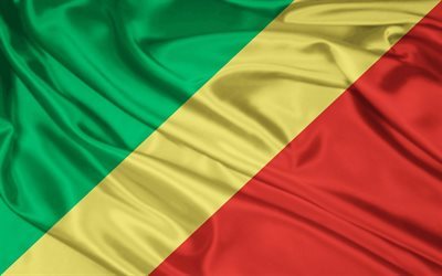 Congo flag, silk flag, flags of Africa, Congo