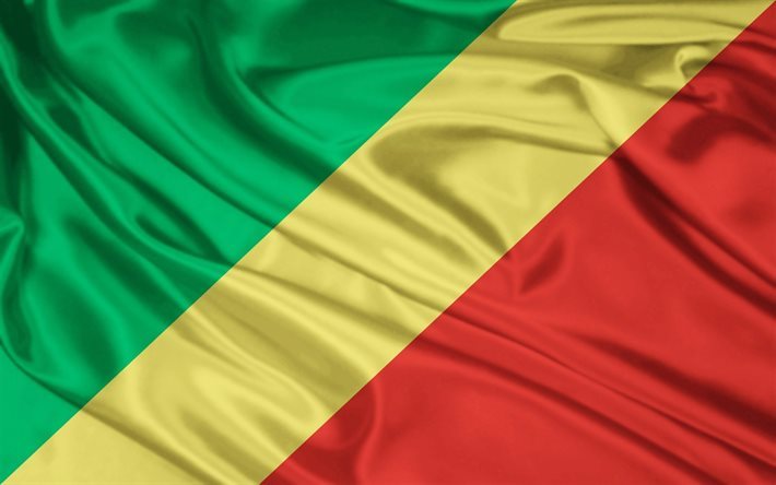 Congo bandiera, bandiera di seta, le bandiere dell&#39;Africa, Congo
