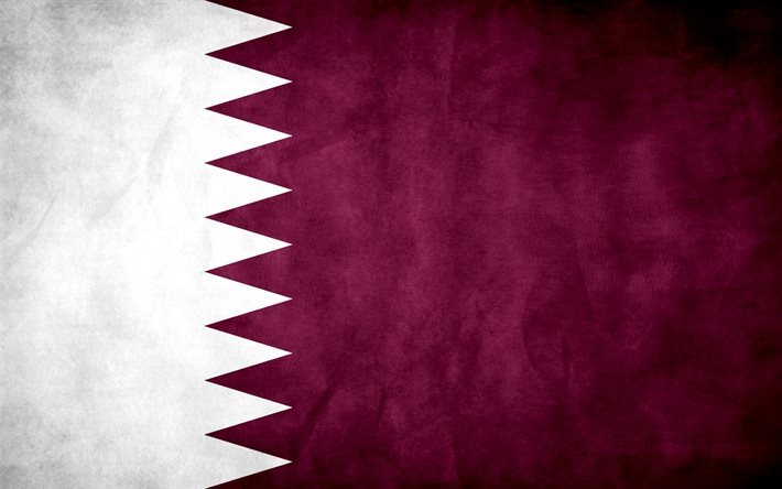 Qatar Drapeau, le Qatar, l&#39;Etat du Qatar, drapeaux nationaux, au Moyen-Orient