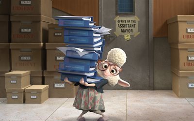 Zootopia, Bellwether, 4k, 文字