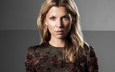 Clemence Poesy, French actress, portrait, make-up for a blonde, beautiful woman