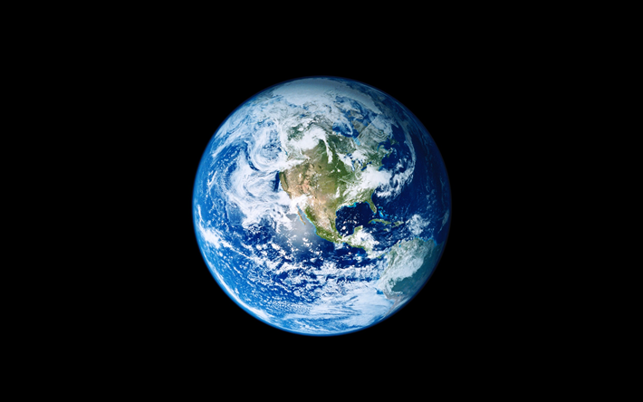 Planeten Jorden, utrymme, Nordamerika, Sydamerika, Jorden från rymden, ios 11, iphone 8
