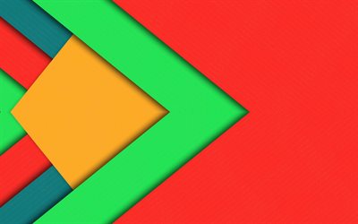 material design, geometric abstraction, triangles, lines, squares