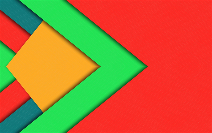 material design, geometric abstraction, triangles, lines, squares