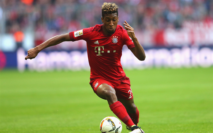 Kingsley Coman, Bayern Munich, football, 4k, Germany, young football players, French footballer