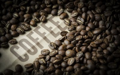 kaffee, kaffeebohnen, getr&#228;nke, gebratenen kaffee-bohnen