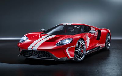 4k, Ford GT 67 Heritage Edition, 2018 cars, Ford GT, supercars, Ford