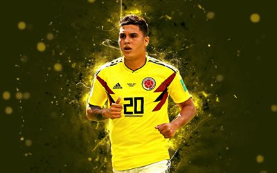 Quintero, 4k, match, Colombia National Team, fan art, Juan Quintero, soccer, footballers, Colombian football team