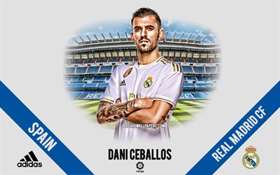 Dani Ceballos, Real Madrid, ritratto, calciatore spagnolo, centrocampista, La Liga, La Spagna, il Real Madrid calciatori 2020, il calcio, il Santiago Bernabeu
